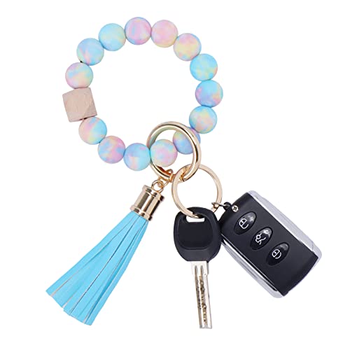 AOKSUNOVA Schlüsselanhänger Damen Schlüsselanhänger Armband Schlüssel Anhänger Silikon Perlen Bunt von AOKSUNOVA