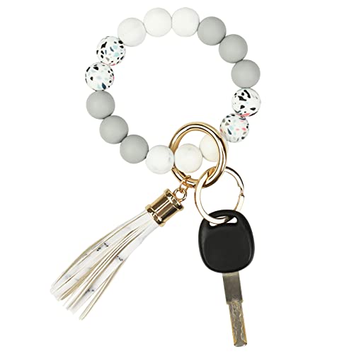AOKSUNOVA Schlüsselanhänger Frau Autoschlüsselanhänger Silikon Weiß Schlüsselanhänger Boho von AOKSUNOVA