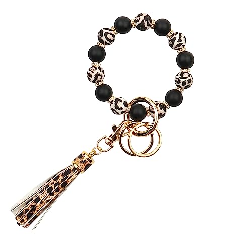 AOKSUNOVA Schlüsselanhänger Schlüsselanhänger Boho Leopard Fransen Autoschlüsselanhänger Geschenk für Frauen von AOKSUNOVA