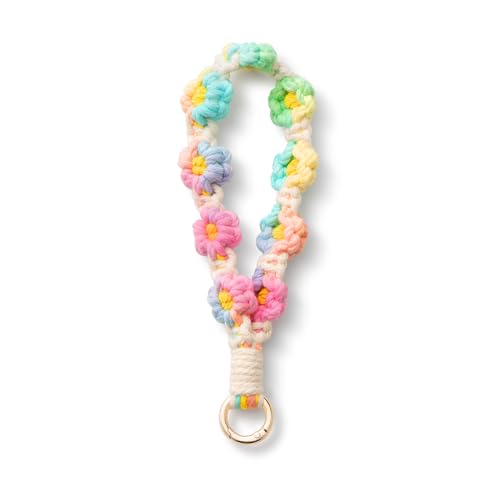 AOKSUNOVA Schlüsselband Makramee Blumen Kurz Damen Schlüsselanhänger Blume Boho Mädchen Bunt von AOKSUNOVA