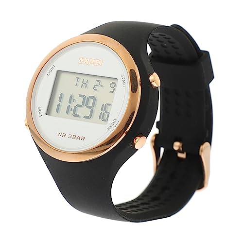 AOKWAWALIY 1 Satz Multifunktions-digitaluhr Geführte Armbanduhr wasserdichte Digitaluhr Trainingsuhr Für Frauen Sport Armbanduhr Digitale Uhren Uhr Mit Großem Bildschirm Kieselgel Black von AOKWAWALIY