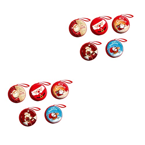 AOKWAWALIY 10 STK Runde Geldbörse Mini-weihnachtsmünzenbeutel Weihnachtstasche Weihnachtliche Leckereien-Boxen Tasche Weihnachts-mini-geldbörse Weihnachtsgeldbörse von AOKWAWALIY
