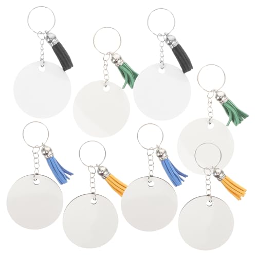 10 Sätze Sublimations-Schlüsselanhänger Sublimationsrohlinge für Schlüsselanhänger Leere Schlüsselanhänger Personalised Sublimations-Leeretikett vernickelt von AOKWAWALIY