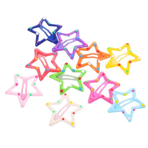 AOKWAWALIY 10St Haarspangen für Babys Haarspangen Stern Stern schneidet Haare kinder haarspange kinder kleinkindclips dekorative Metall von AOKWAWALIY