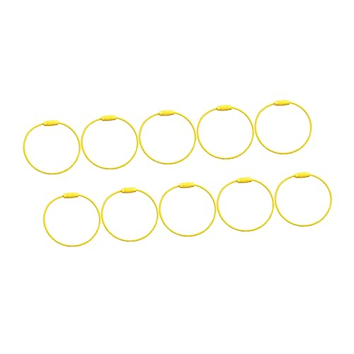 AOKWAWALIY 10St Schlüsselkettenteile Zubehör zur Schlüsselanhängerherstellung Drahtringe selber Machen Auto schlüsselanhänger ID-Tag vielzweckleiter tatsächl Ring Schlüsselanhänger Yellow von AOKWAWALIY