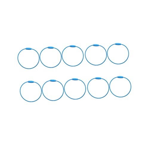 AOKWAWALIY 10St Schlüsselkettenteile pädiprotect sichschutz schlüssel anhänger Key fob stahlkabel Drahtringe für Bastelarbeiten Drahtringe selber Machen Ring Schlüsselanhänger Sky-Blue von AOKWAWALIY