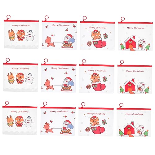 AOKWAWALIY 12st Tasche Für Weihnachtsringe Aufbewahrungstasche Für Stifte Aktenhalter Stiftetui Schreibwarenhalter Stift-Organizer Schreibwarentasche Mäppchen Bürobedarf Student PVC Lagerung von AOKWAWALIY