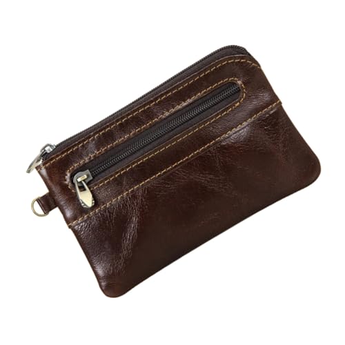 AOKWAWALIY 1stück Retro Herren Geldbörse Multifunktionale Geldtasche Schokoladenfarbe Zipper Portemonnaie Für Männer Für Karten Und Münzen Und Praktisch von AOKWAWALIY
