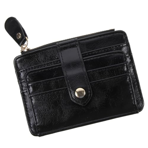 AOKWAWALIY 1Stk Portemonnaie Makeup Tasche Kosmetiktasche Geldbörsen Tragetasche für Damen mit Reißverschluss Beutel portmonee Herren Geldbörse Damen einfache Handtasche Frau Handtasche Black von AOKWAWALIY