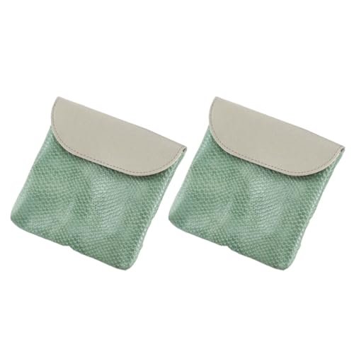 AOKWAWALIY 2St Aufbewahrungsbeutel für Damenbinden tragbare Aufbewahrungstasche Mini-Geldbörse geldbörse Tasche kreditkartenhalter aufbewahrungssack tragbare PU-Taschen Inhaber wechseln Green von AOKWAWALIY