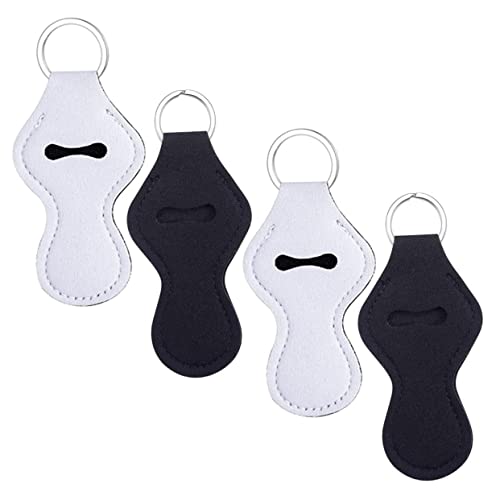 AOKWAWALIY 4 Stück Lippenstift-Etui Schlüsselanhänger Lippenstift-Ärmel-Schlüsselanhänger Lanyards Masse büro Accessoires Bag Charm Halter Masse Schlüsselanhänger-Lippenstifthülle Neopren von AOKWAWALIY