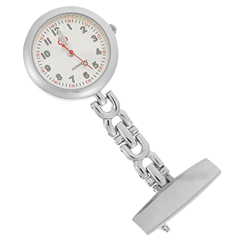 AOKWAWALIY 4 Stück Taschenuhr Krankenschwesteruhren Für Frauen Krankenschwesterbedarf Schnalle Brustuhr Hängeuhr Krankenschwesteruhr Leuchtende Uhr Brosche von AOKWAWALIY
