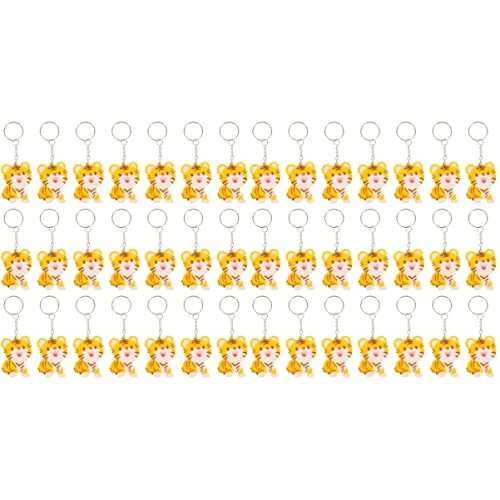AOKWAWALIY 42 Stück Tiger Anhänger Taschendekor Schlüsselanhänger Anhänger Tiger Taschenanhänger Tragbarer Schlüsselanhänger Bezaubernder Schlüsselanhänger Tiger von AOKWAWALIY
