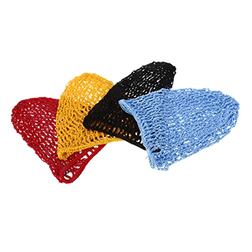 AOKWAWALIY 4stücke Mesh-haarnetz Für Damen Handgehäkeltes Haarnetz Rayon Elastisch Und Atmungsaktiv Schutz Der Haare Beim Baden Oder Schlafen Geeignet Für Verschiedene Haartypen Längen von AOKWAWALIY
