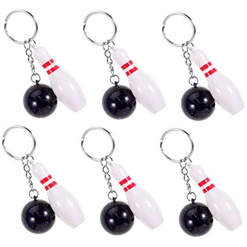 AOKWAWALIY 6St Bowling-Schlüsselanhänger Bowling-Schlüsselringe entzückende Schlüsselanhänger zubehör Mini- als Andenken - von AOKWAWALIY