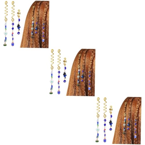 AOKWAWALIY 9 Stück Opal Anhänger Dreadlock Schmuck Haarmanschette Haarschmuck Für Zöpfe Haaranhänger Haaranhänger Dreadlock Manschette Haarflechtschmuck Zopfschmuck Haarschmuck Für Zöpfe von AOKWAWALIY
