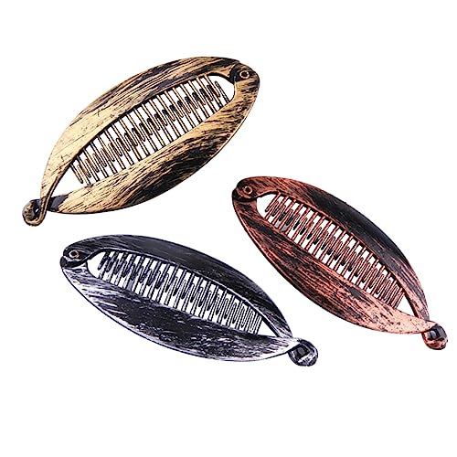 AOKWAWALIY 9stücke Teiliges Retro Bananen-haarspangen Für Damen Großes Haar-clip Gold Silber Und Rotbraun Für Hochsteckfrisuren Und Looks von AOKWAWALIY