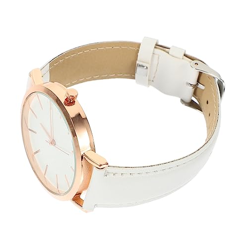 AOKWAWALIY Anschauen Dekorative Uhr einfache Uhr Modeuhren für Damen Einfaches Design betrachten damenarmbanduhren for Women Schicke Uhr Frauen Uhren Uhr mit Armband Legierung Weiß von AOKWAWALIY