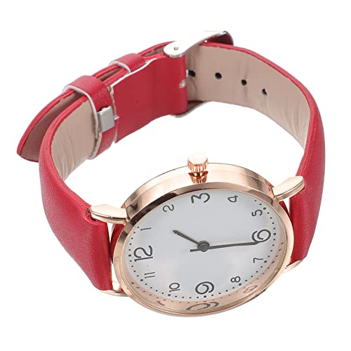 AOKWAWALIY Anschauen damenarmbanduhren for Women Schicke Uhr Presents for Women Damenmodeuhr einfache Uhr Frauen Uhrenornament stylische Armbanduhr Uhr im Freizeitstil Legierung rot von AOKWAWALIY