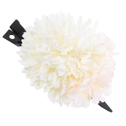 AOKWAWALIY Chrysantheme Haarspange Blumen Haarspangen Weiße Haarnadeln Haarschmuck Eisen Polyester von AOKWAWALIY