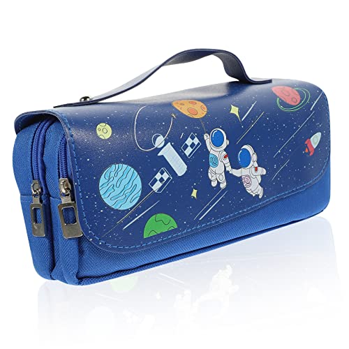 AOKWAWALIY Federmäppchen für Schule, Bleistift-Organizer, Schreibwaren-Organizer, Handheld-Beutel, Bürobedarf-Tasche, Ledertasche, Cartucheras para Niños, Bleistifttasche, Kosmetiktasche, Reisen, von AOKWAWALIY