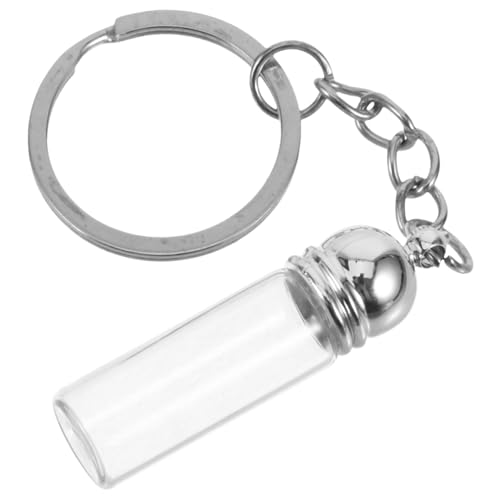 AOKWAWALIY Flaschen-schlüsselanhänger Schlüsselhalter Fürs Auto Anhänger Geldbörse Schlüsselanhänger Innen Köln Schlüsselfläschchen Minidosen Mit Korkdeckel Parfum Reise Nachfüllbar Metall von AOKWAWALIY