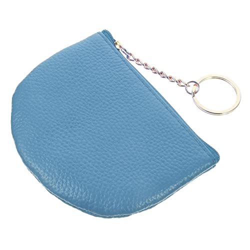 AOKWAWALIY Geldbörse süßer Schlüsselanhänger für Rucksack Tasche Kette Bilden Federmäppchen für Mädchen Women Bag Woman Bag mini Wallet geldborse Purse kleines Portemonnaie PU-Leder Sky-Blue von AOKWAWALIY
