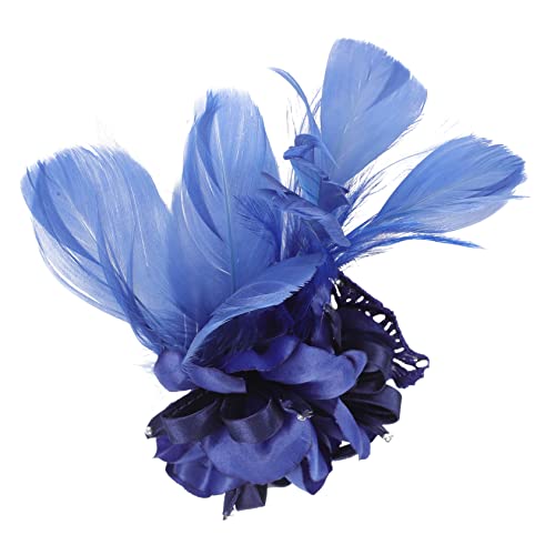 AOKWAWALIY Blumen Brosche Anstecknadel Für Damen Vintage Corsage Haarschmuck Marineblau Blumen-haarspange Für Hochzeiten Partys Und Festliche Anlässe von AOKWAWALIY