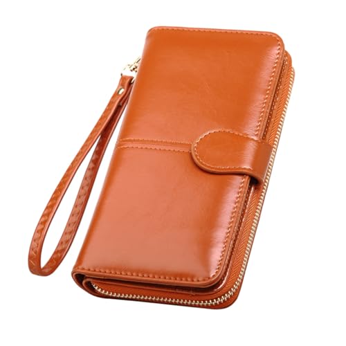 AOKWAWALIY Handtasche Für Damen Pu-Leder Große Kapazität Geldbörse Mit Schlüsselband von AOKWAWALIY