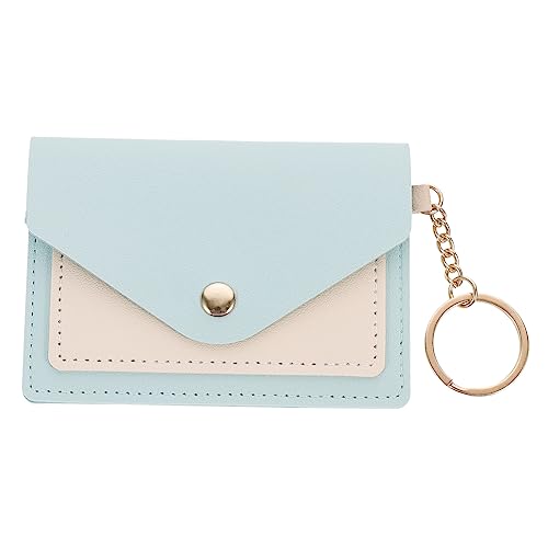 AOKWAWALIY Kartenetui Schlüsseletui Portemonnaie klein Münzen Halter Schlüsselanhänger Brieftasche Kette Auto damengeldbörse damenbörse Mini-Geldbörse aus Leder Geldbörse für Damen Yellow von AOKWAWALIY