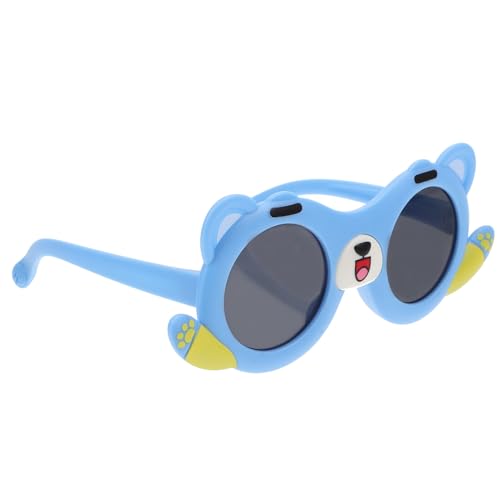AOKWAWALIY Kinder-Sonnenbrille In Hundeform Lustige Sonnenbrille Für Kleinkinder Mädchen Jungen Niedliche Brille Cartoon-Sonnenbrille Für Kinder Rahmenbrille Für Strand Blau von AOKWAWALIY
