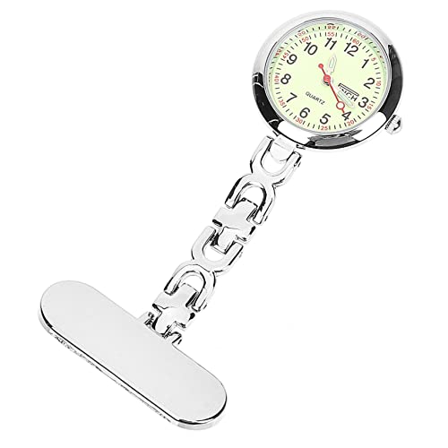 AOKWAWALIY Krankenschwester Uhr Retro-Hängeuhr Ärzte Clip auf der Uhr Filigrane Taschenuhr Herrenuhr Medical Watch taschenuhren hängende Uhrendekoration Hochzeitstaschenuhr Abs Silver von AOKWAWALIY