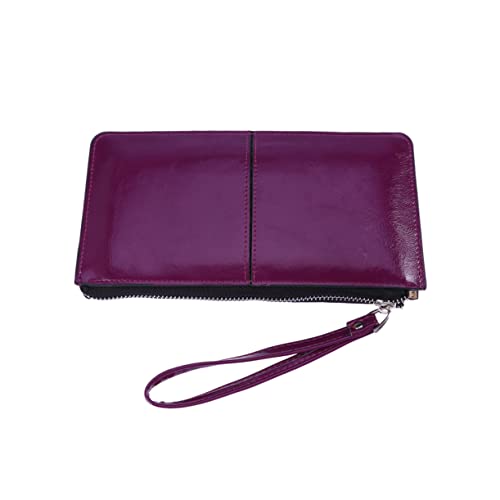 AOKWAWALIY Kupplung Mit Reißverschlussschnalle Damen Clutch Geldbörse Damen Geldbörse Brieftasche Mit Umlaufendem Reißverschluss Brieftasche Mit Reißverschluss Mobile Handtasche Violett von AOKWAWALIY