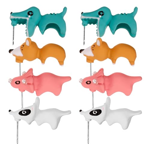 AOKWAWALIY Niedliche Tierbiss-Ohrringe 4 Paar 3D-Polymer-Ton-Ohrringe Cartoon-Hund Welpe Dinosaurier Tier Beißende Ohrstecker Für Mädchen Und Frauen Schmuckgeschenke AOKWAWALIY Niedliche Tierbiss-Ohrringe 4 Paar 3D-Polymer-Ton-Ohrringe Cartoon-Hund Welpe Dinosaurier Tier Beißende Ohrstecker Für Mädchen Und Frauen Schmuckgeschenke von AOKWAWALIY