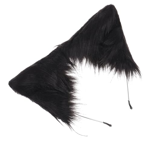 AOKWAWALIY Tierohren Haarband Plüsch Niedliches Headdress Für Maskerade Und Kostümpartys Für Halloween Und Cosplay Schwarz Langlebig Und von AOKWAWALIY