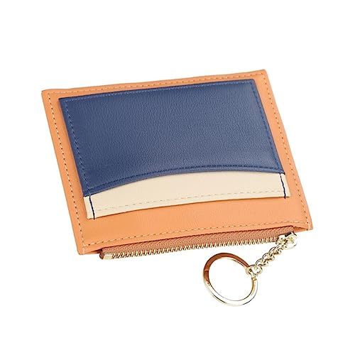 AOKWAWALIY Robuste Damen-geldbörse Mit Modischem Reißverschluss Mini-Tasche Spleiß-Design Mehrere Kartenfächer Orange AOKWAWALIY Robuste Damen-geldbörse Mit Modischem Reißverschluss Mini-Tasche Spleiß-Design Mehrere Kartenfächer Orange von AOKWAWALIY