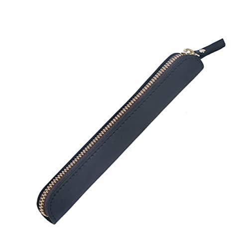 AOKWAWALIY Sleeve Cover Durable Pen Case Desk Supplies Leather Pen Case Holder for Single Genuine Leather Single Pen Case Fountain Pen Case Pen Organizer Pen Holder Individual Simple, Schwarz , 19*3cm von AOKWAWALIY