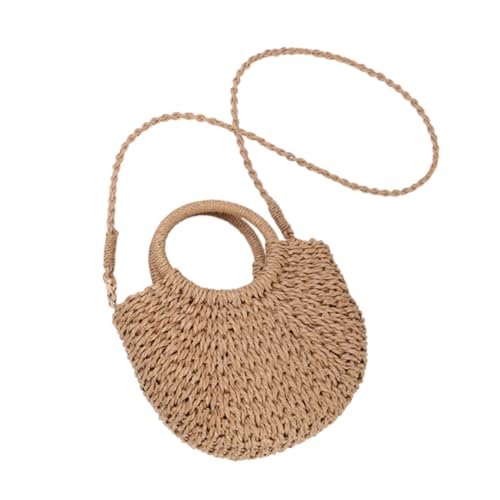 AOKWAWALIY Handgewebte Umhängetasche für Frauen Woven Shoulder Bag für Strand Shopping Alltag Kleine Praktische Crossbody Bag mit Ausreichend für Handy und Schlüssel von AOKWAWALIY