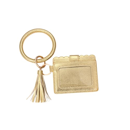 AOKWAWALIY Kreative Mädchen Geldbörse Mit Schlüsselanhänger Multifunktionale Pu- Tasche Mit Fransen Modisches Design Für Frauen Und Damen Leopard Muster Für Karten Und Münzen von AOKWAWALIY