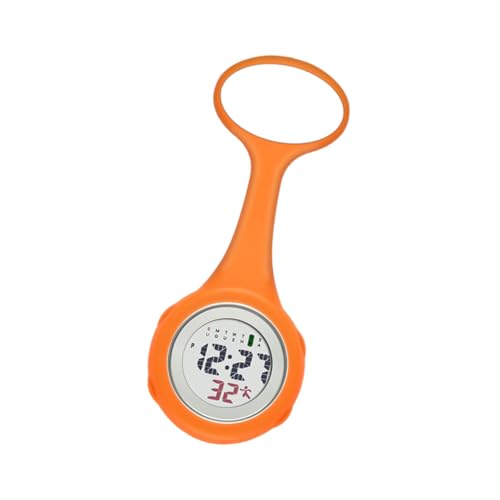 AOKWAWALIY Taschenuhr Uhren Pock Watch Ansteck Für Die Krankenpflege Hängende Krankenschwester Revers Mode Damen Tragbare Schwestern Betrachten Clip- Orange von AOKWAWALIY