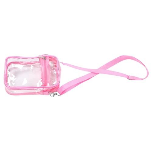 AOKWAWALIY Transparente Umhängetasche Aufbewahrungstasche Umhängetasche Damen n Cross-Brusttasche Für Damen Handtasche, Durchsichtige Rosa Schleife von AOKWAWALIY