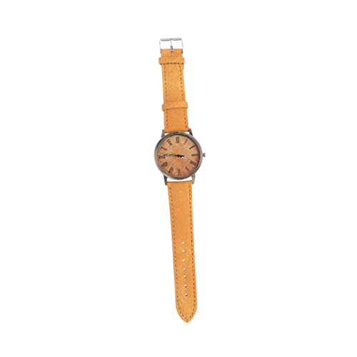 Canvas Uhr Damen Analog Quarzuhr Zarte Handgelenkdekoration Bequeme Modeuhr in Orange Stilvolle Armbanduhr für Jeden Anlass Automatik Uhr für Frauen und Männer von AOKWAWALIY