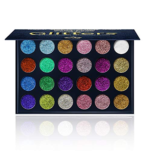 24 Color Pressed Glitter Eyeshadow Palette von AOLAILIYA