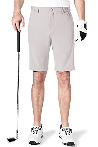 AOLI RAY Herren Golfshorts wasserdichte Dehnbar Leichte Kurze Hose Golf Shorts mit 4 Taschen Beige Taille:30 von AOLI RAY