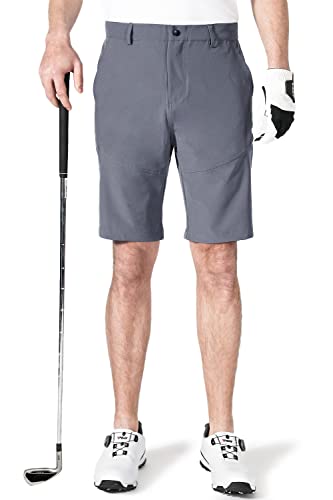 AOLI RAY Herren Golfshorts wasserdichte Dehnbar Leichte Kurze Hose Golf Shorts mit 4 Taschen Grau Taille:36 von AOLI RAY