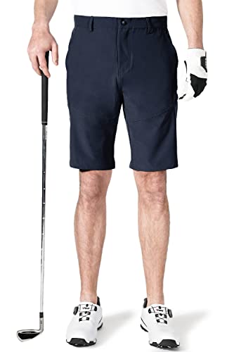 AOLI RAY Herren Golfshorts wasserdichte Dehnbar Leichte Kurze Hose Golf Shorts mit 4 Taschen Navy Taille:38 von AOLI RAY