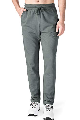 AOLI RAY Herren Jogginghose Baumwolle Sweatpants Freizeithose Trainingshose Sport Trousers mit 3 Taschen und Elastische Taille Grau M von AOLI RAY