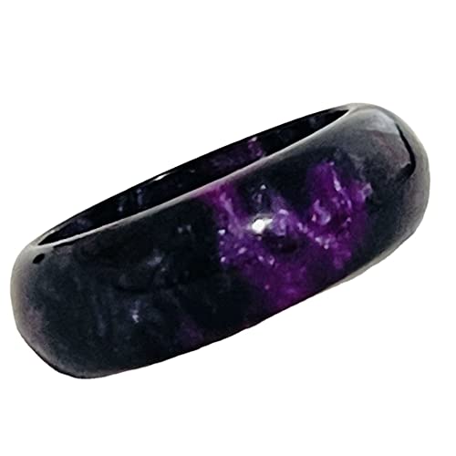 AOLI Eleganter, klobiger, bunter Flash-Ringe aus Kunstharz, für Damen und Herren, Schmuck, Größe 5–11, 7, Acryl AOLI Eleganter, klobiger, bunter Flash-Ringe aus Kunstharz, für Damen und Herren, Schmuck, Größe 5–11, 7, Acryl von AOLI