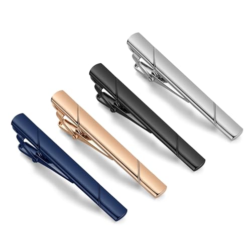 Krawattenklammer Herren, Glänzende Tie Clips Necktie Klammer, Set im Geschenkbox(Modern) von AOLVO