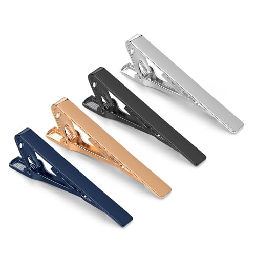 Krawattenklammer Herren, Glänzende Tie Clips Necktie Klammer, Set im Geschenkbox(Klassisch) von AOLVO